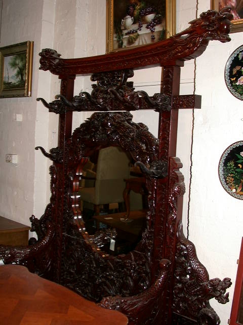 An extremely rare antique Japanese hall stand
