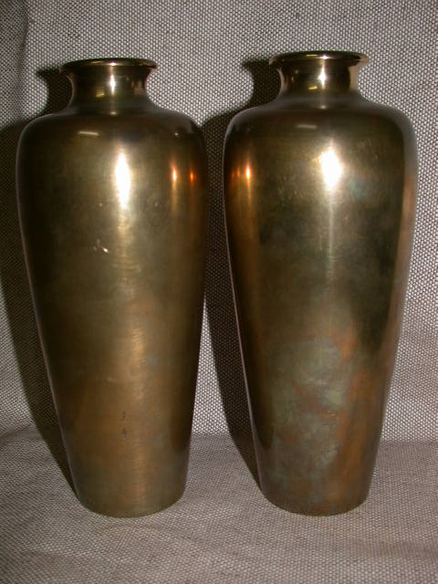 Pair of Antique Japanese Bronze Vases